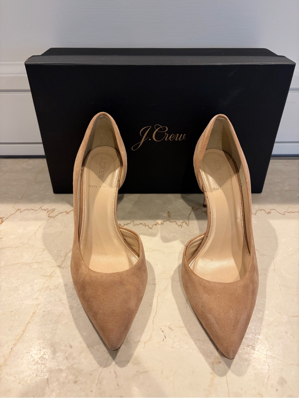 J. Crew tan suede pumps size 9